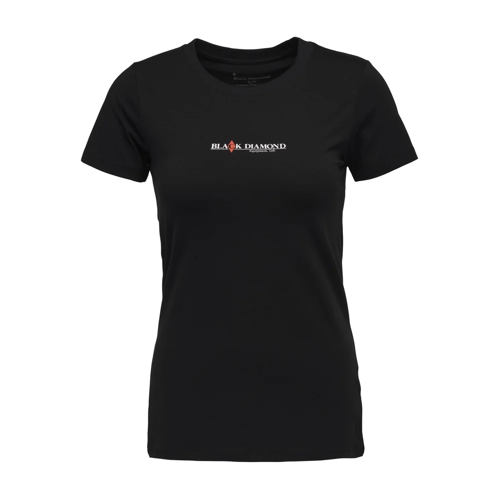 Black Diamond Women's Heritage Wordmark Shortsleeve Tee Black v:1725384