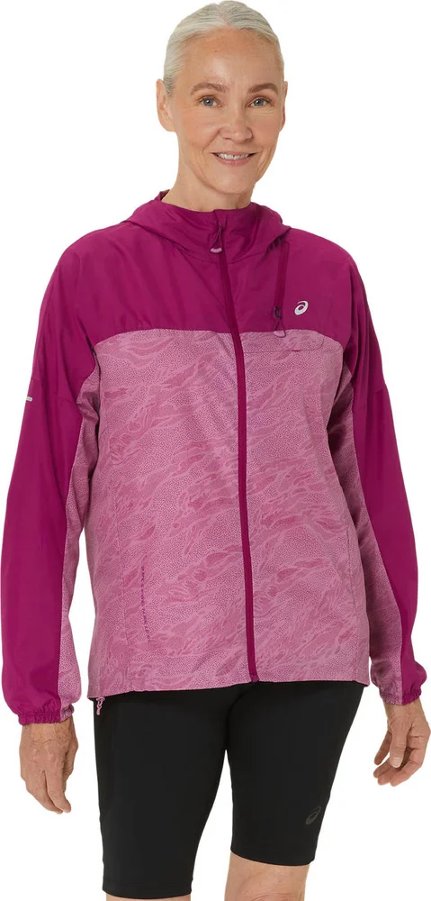 Asics Women’s Fujitrail Packable Windbreaker Soft Berry/Blackberry v:2855294 Asics Women’s Fujitrail Packable Windbreaker Soft Berry/Blackberry v:2855294