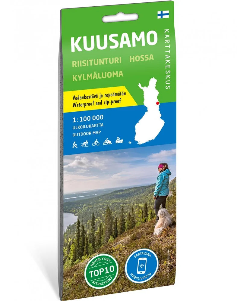 Calazo förlag Kuusamo 1:100 000 Topographic map v:9802063