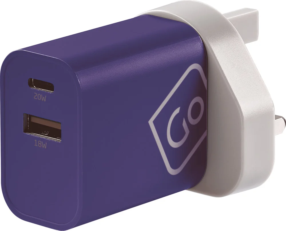 Go Travel Worldwide USB-A & USB-C Charger + Blue v:8640423