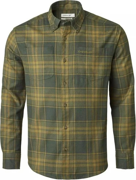 Ash Flannel Shirt Men Dark Green Checked v:9851394