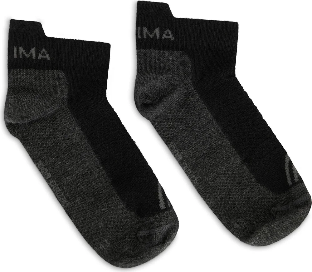 Aclima Ankle Socks 2-Pack Jet Black/grey v:9231639 Aclima Ankle Socks 2-Pack Jet Black/grey v:9231639