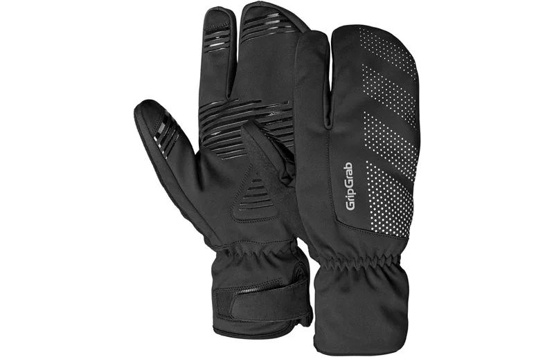 Sykkelhansker GripGrab RIDE Windproof Deep Winter Lobster Gloves Black v:5049715