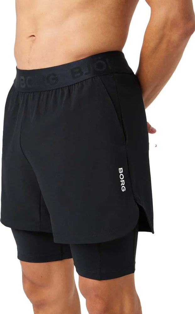 Björn Borg Men’s Borg 2 In 1 Shorts Black Beauty v:6372891