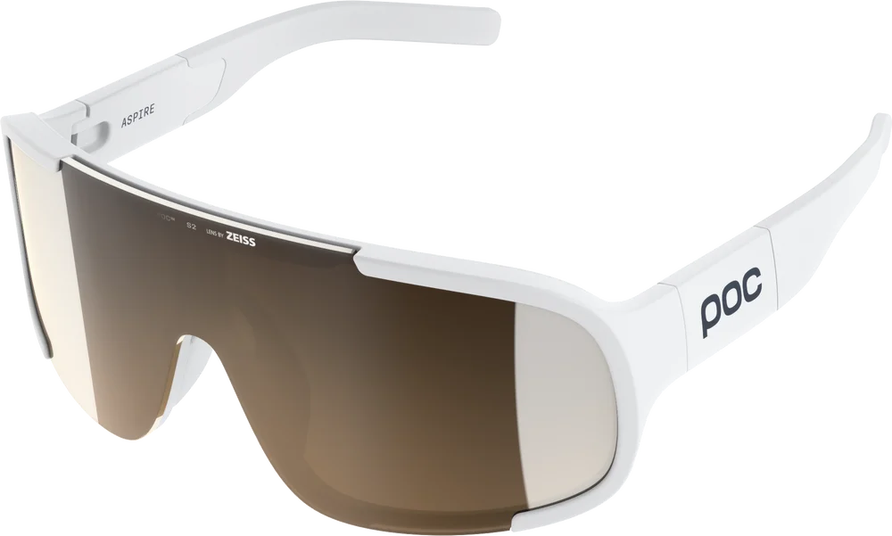 POC Aspire Bike Sunglasses Hydrogen White/Clarity Trail /Partly Sunny Silver v:8476670