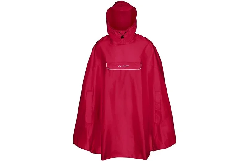 Vaude Sykkeljakke Valdipino Poncho Red Unisex v:2130441