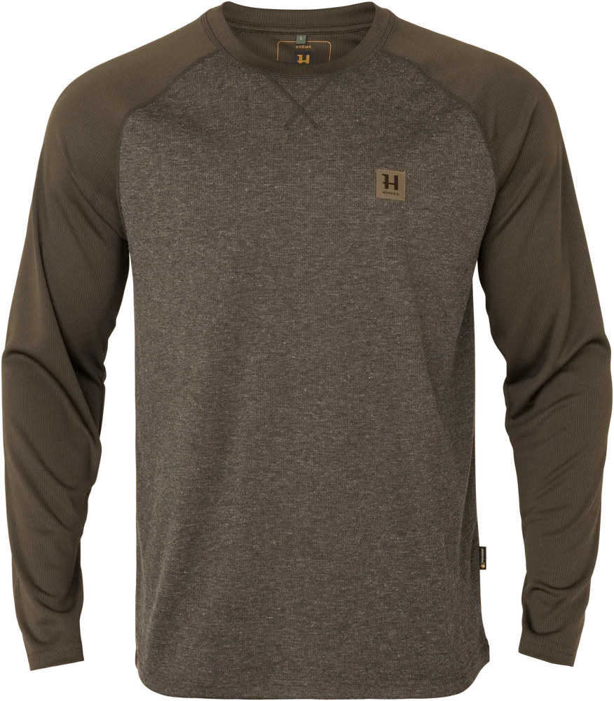 Härkila Men's Kodiak CleverWool LS T-Shirt Dark Hunting Green v:7477286