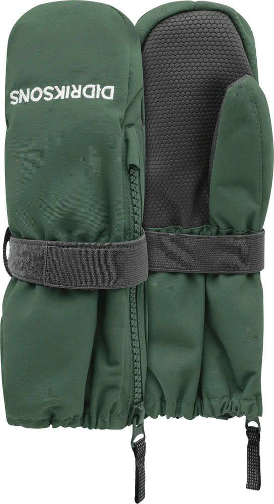 Didriksons Kids' Biggles Zip Mittens Dark Moss v:8550262