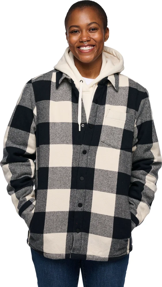 Black Diamond Women's Project Lined Flannel Shirt Black-Off White Plaid v:9182734