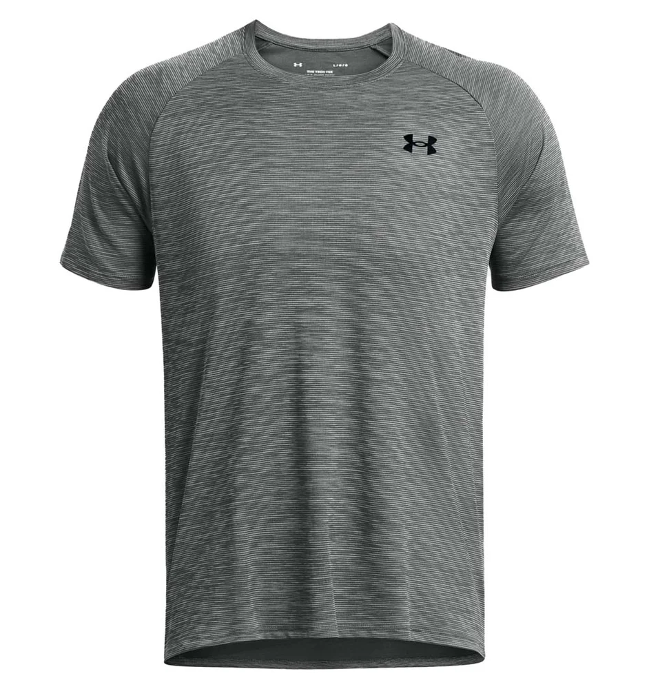 Under Armour Men’s UA Tech Textured Short Sleeve Castlerock/Black v:4065815 Under Armour Men’s UA Tech Textured Short Sleeve Castlerock/Black v:4065815