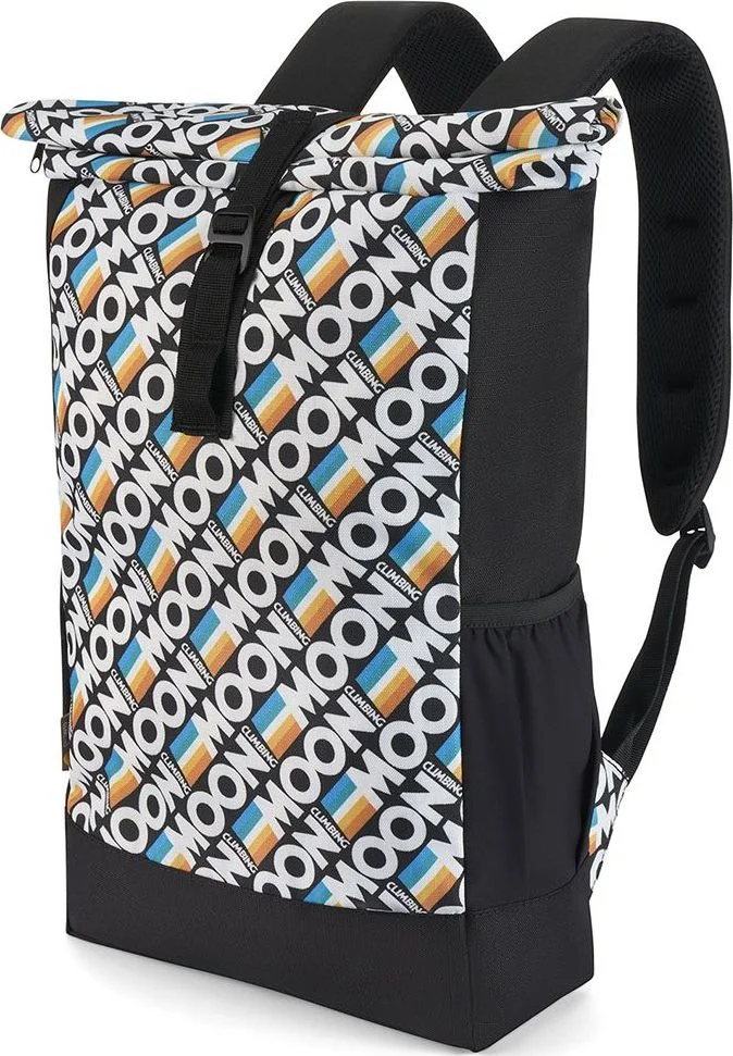Moon Climbing Roll Top Back Pack Retro Stripe Black v:9194355