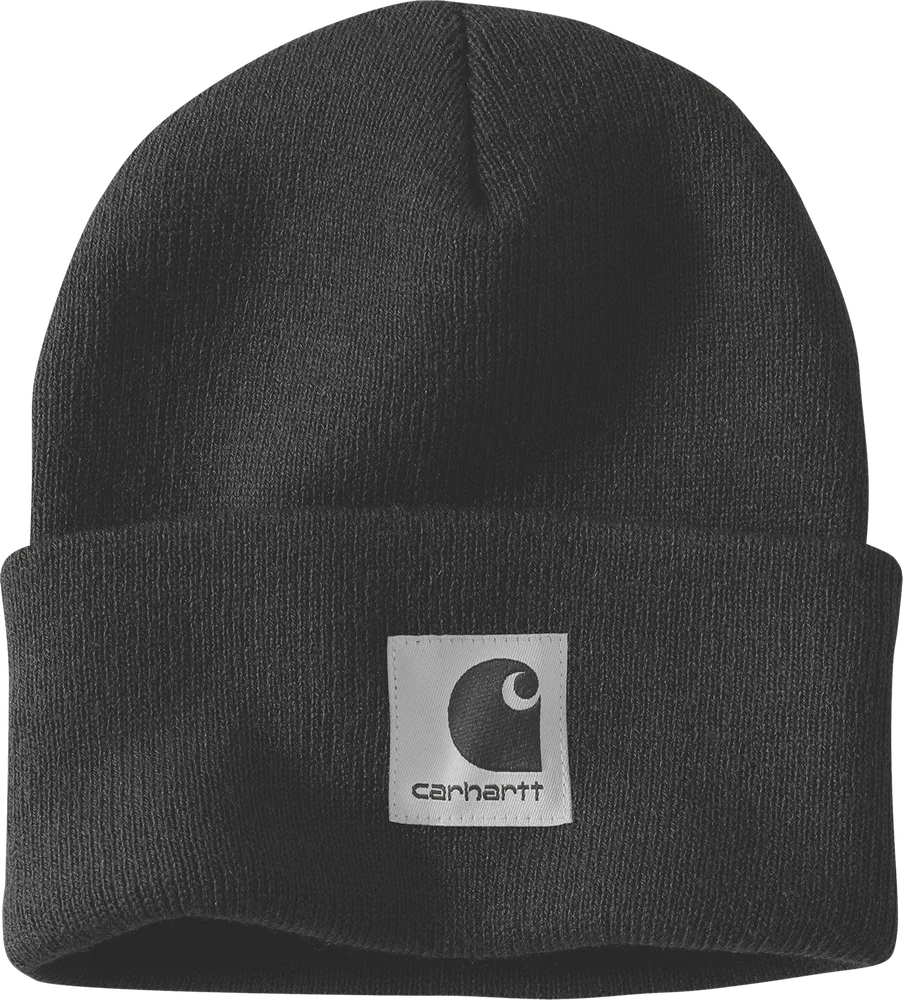 Carhartt Satin Lined Cuffed Beanie Black v:1645256