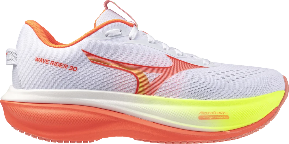Mizuno Women´s Wave Rider 30 White/lava Orange/lime Pulp v:3324971 Mizuno Women´s Wave Rider 30 White/lava Orange/lime Pulp v:3324971