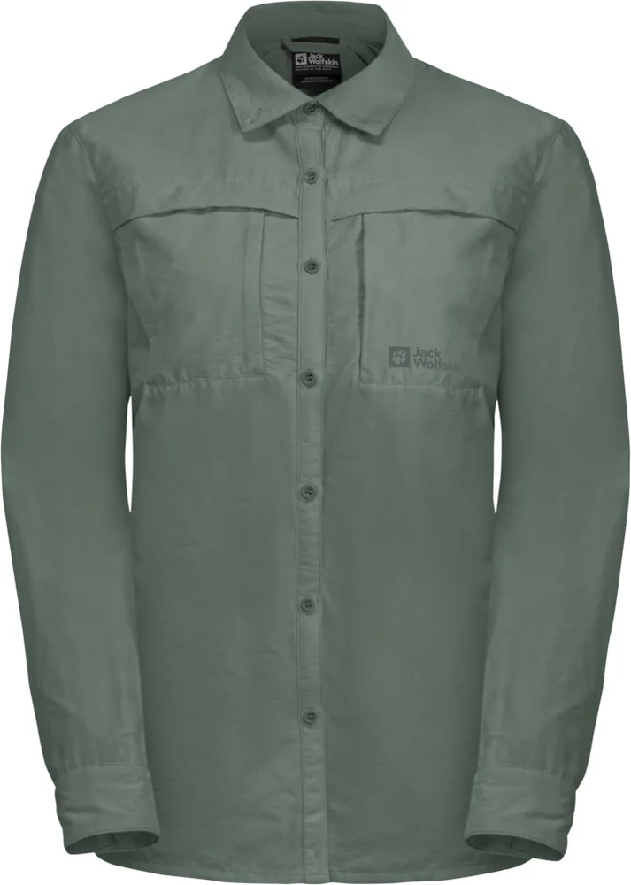 Jack Wolfskin Women's Barrier Long Sleeve Shirt Hedge Green v:9390855
