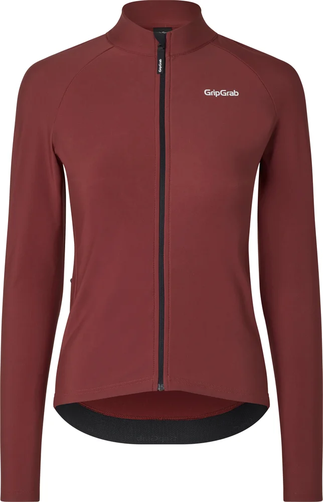 Gripgrab Women's PACR Thermal Long Sleeve Jersey Dark Red v:5255952