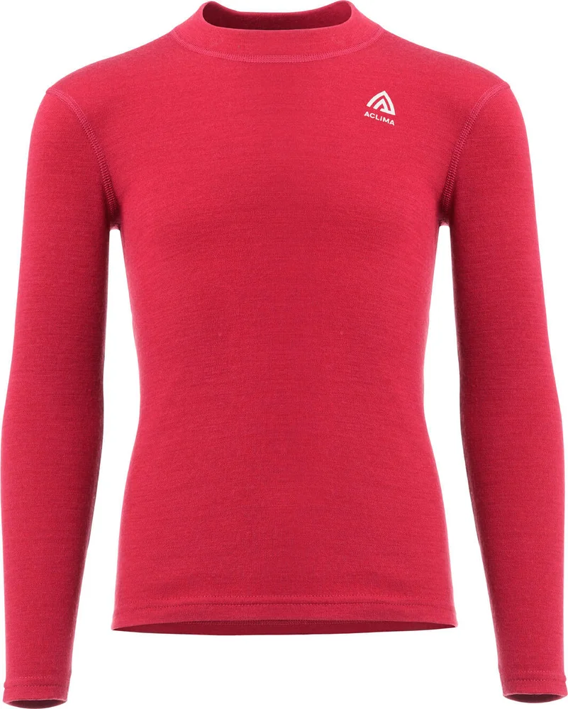Aclima Warmwool Shirt Crew Neck Children Jester Red/Beige Melange v:1713296