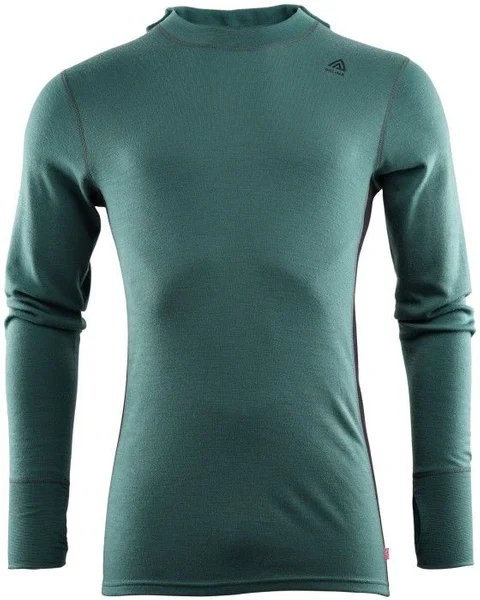 Aclima M's WarmWool Hood Sweater North Atlantic / Jet Black v:6338866