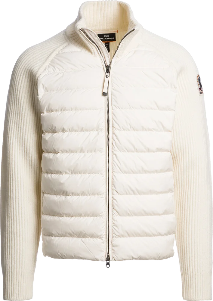 Parajumpers Men’s Olmo Hybrid Cardigan Warm Ivory v:5377370 Parajumpers Men’s Olmo Hybrid Cardigan Warm Ivory v:5377370