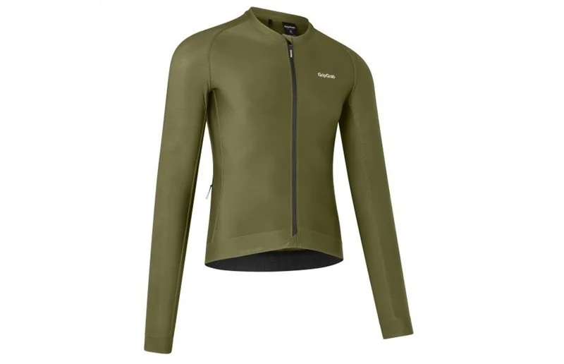 Sykkeltrøye GripGrab PACR Long Sleeve Jersey Olive Green v:7065796
