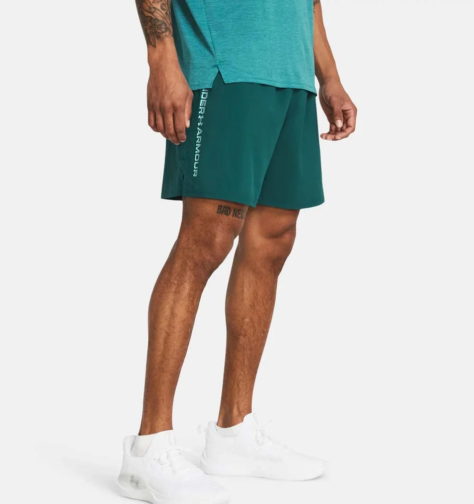 Under Armour Men’s UA Tech Woven Wordmark Shorts Midnight Navy v:1270722 Under Armour Men’s UA Tech Woven Wordmark Shorts Midnight Navy v:1270722