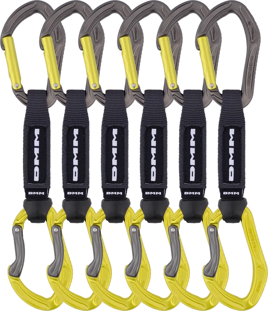 DMM Alpha Sport Quickdraw 12cm 6-Pack Titanium/Lime v:4093169