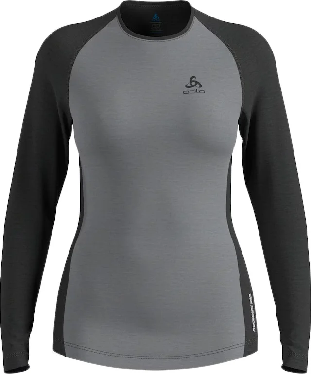 Odlo Women’s Performance Wool 150 Base Layer Grey Melange – Dark Grey Melange v:1536125 Odlo Women’s Performance Wool 150 Base Layer Grey Melange – Dark Grey Melange v:1536125