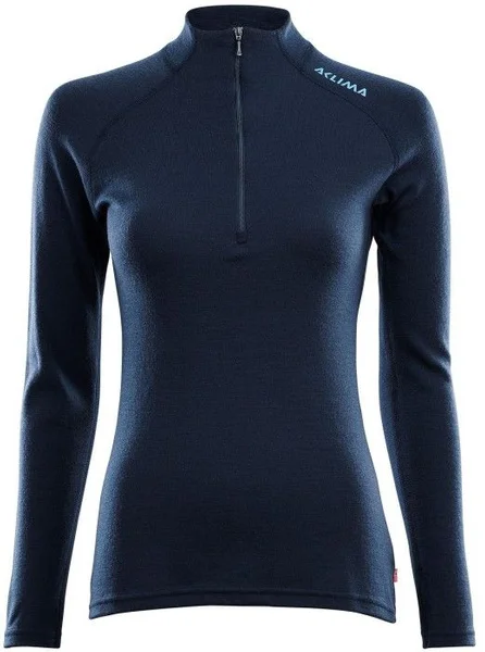Aclima W's WarmWool Mockneck Shirt Navy Blazer v:1303843