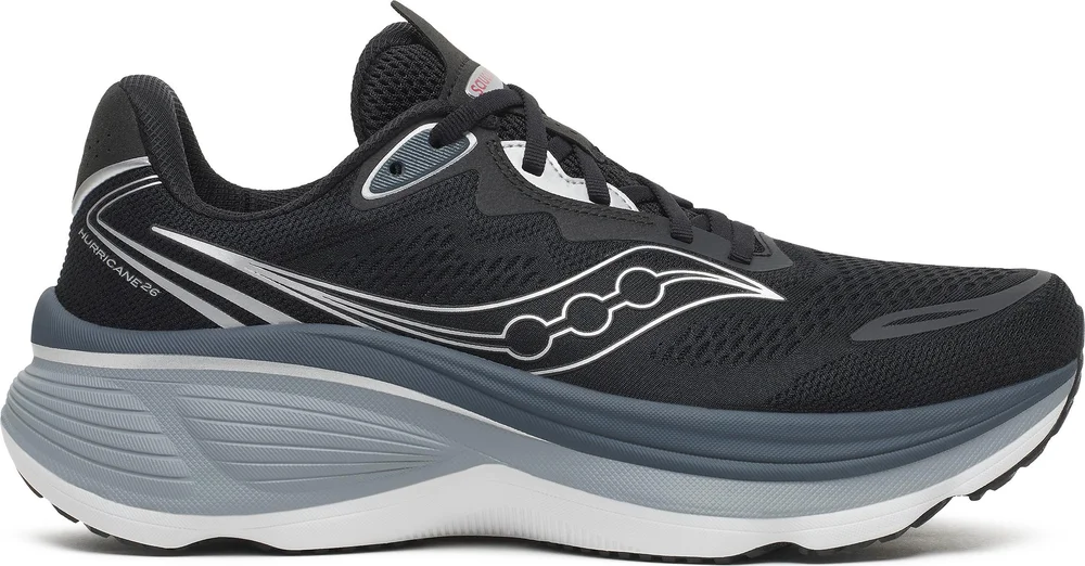 Saucony Men's Hurricane 26 Black/silver v:8733470