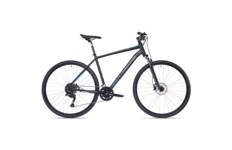 Bysykkel Rock Machine Crossride 700 Matte Black/Grey/Petrol v:5456333