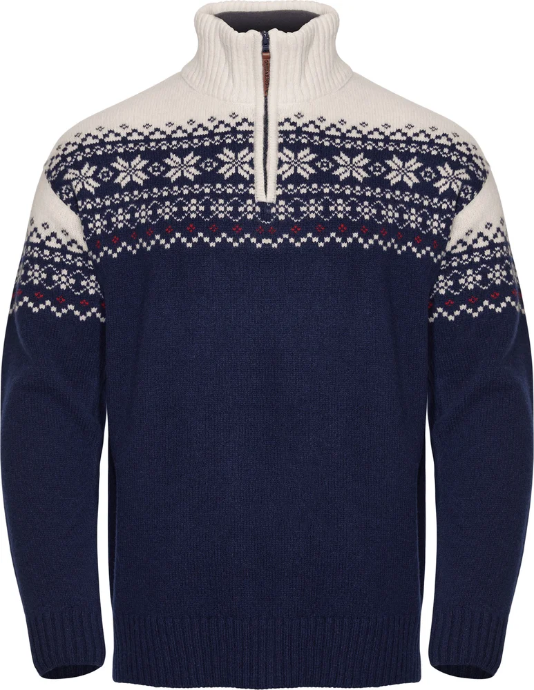 Gridarmor Men’s Snøkrystall Half Zip Ullgenser Dark Navy/White/Red v:7241136 Gridarmor Men’s Snøkrystall Half Zip Ullgenser Dark Navy/White/Red v:7241136