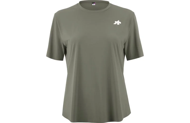 Sykkeltrøye Assos Tactica Post Ride Women's T-Shirt T5 Edge Green v:4216781