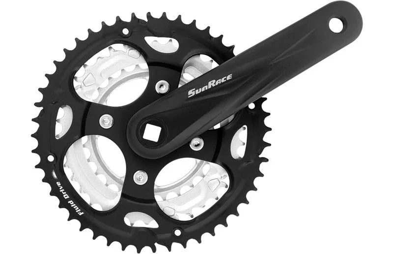 Sunrace Kranksett M300 170 mm 48/38/28T 7/8 Gir Svart v:9830467