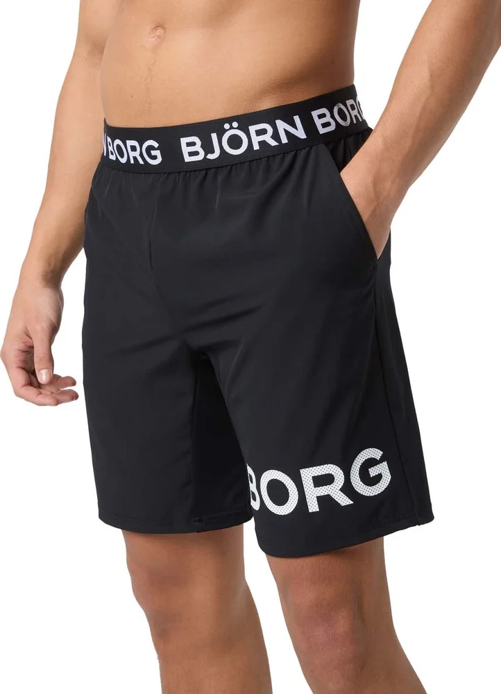 Björn Borg Men’s Borg Shorts Black Beauty/White v:9721088 Björn Borg Men’s Borg Shorts Black Beauty/White v:9721088
