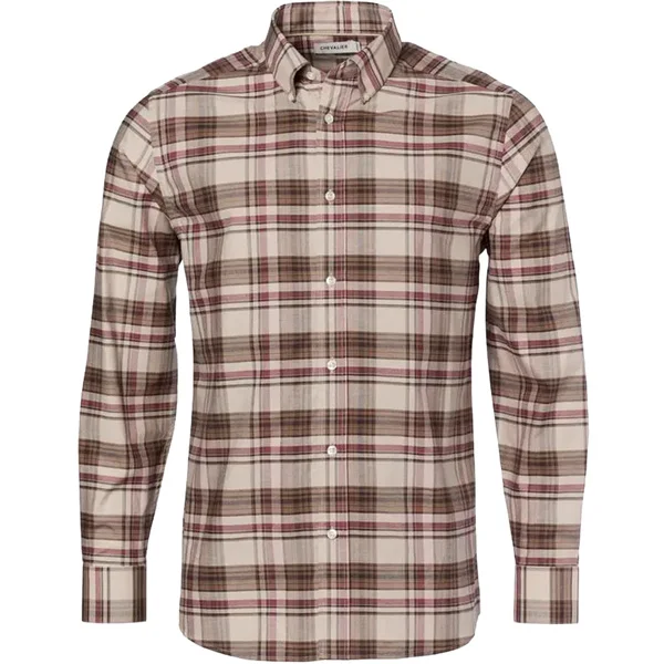 Betley Regular Fit Shirt Men Millet Brown Checked v:9725539