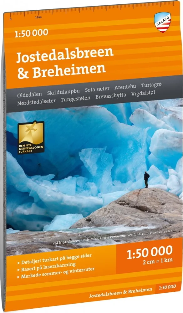Calazo förlag Jostedalsbreen & Breheimen 1:50 000 Hiking map v:1647052 Calazo förlag Jostedalsbreen & Breheimen 1:50 000 Hiking map v:1647052