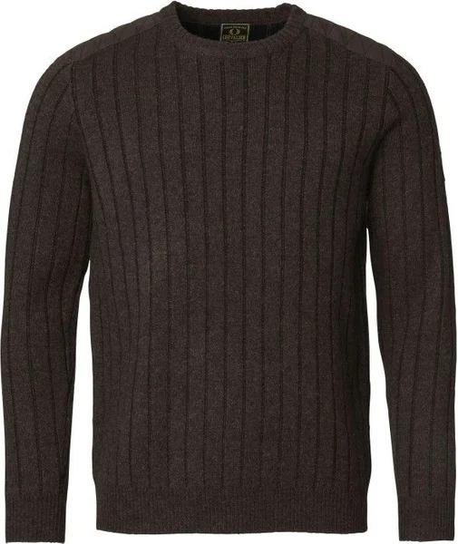 Fjord Plated Wool RN Sweater Men Brown v:6416566