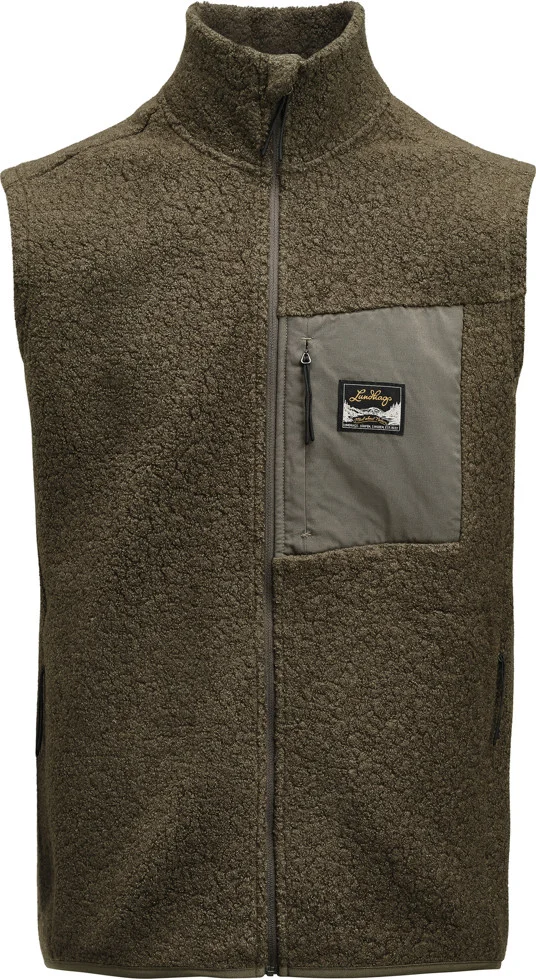 Lundhags Men’s Flok Wool Pile Vest Forest Green v:2672626 Lundhags Men’s Flok Wool Pile Vest Forest Green v:2672626