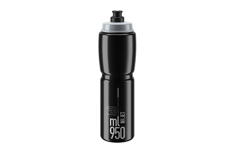 Sykkelflaske Elite Jet 950Ml Black/Grey v:5021442
