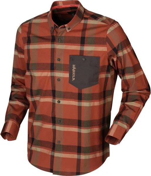 Amlet L/S Skjorta Dark Burnt Orange v:7610074 Amlet L/S Skjorta Dark Burnt Orange v:7610074