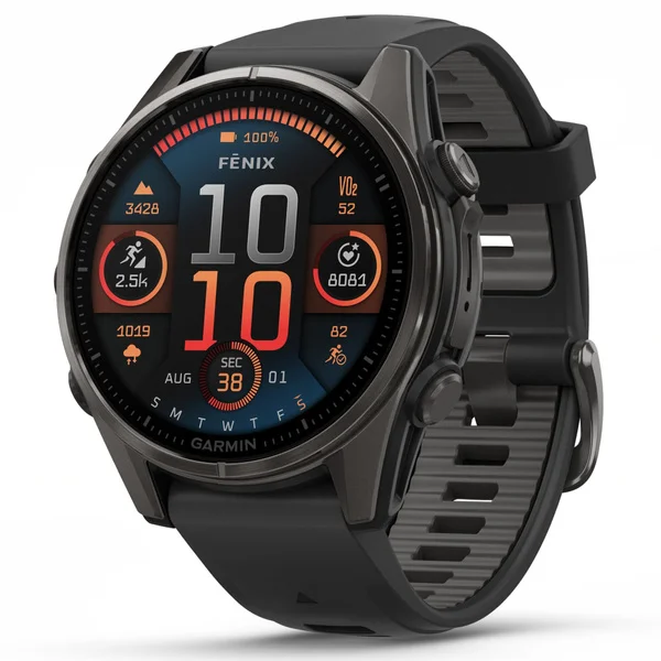 fenix 8 AMOLED 43mm Sapphire Carbon Gray Titanium / Black v:8465181