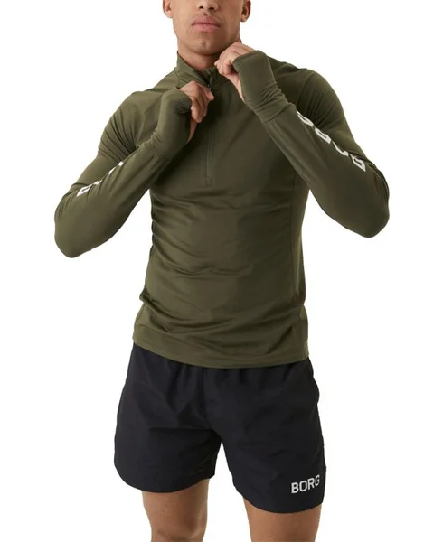 Borg Midlayer Half Zip Ivy Green v:7989950