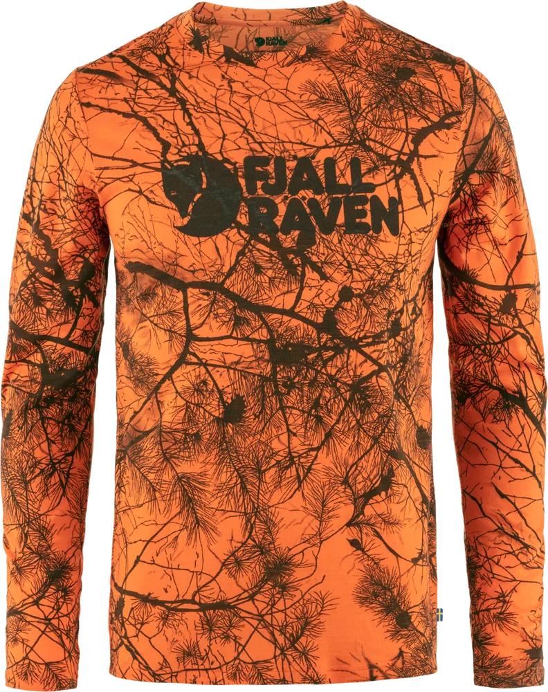 Fjällräven Men's Värmland Wool Long Sleeve Orange Multi Camo v:1451730