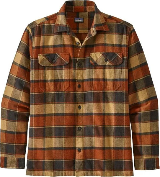 M's L/S Fjord Flannel Shirt Plots Burnished Red v:5880962