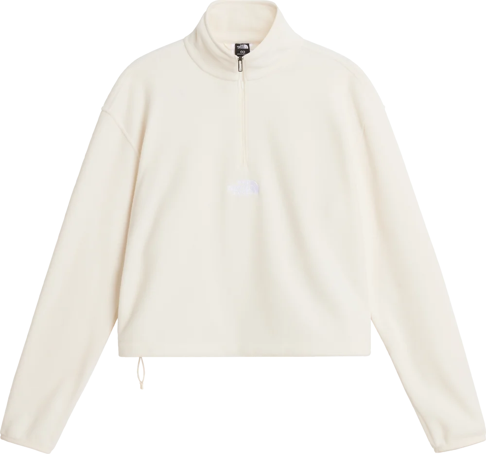 The North Face Women's Glacier Novelty Logo 1/4 Zip Fleece White Dune v:2545230