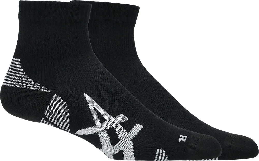 Asics 2 Pack Cushioned Run Quarter Sock Performance Black/Performance Black v:9720993 Asics 2 Pack Cushioned Run Quarter Sock Performance Black/Performance Black v:9720993