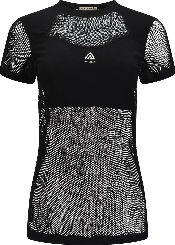 Aclima Women’s WoolNet Light T-Shirt Jet Black v:9028269 Aclima Women’s WoolNet Light T-Shirt Jet Black v:9028269