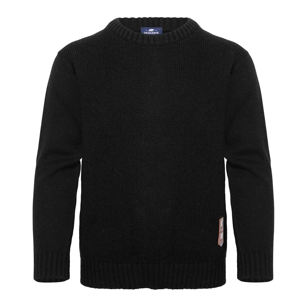 Gridarmor Kids’ Snøkrystall Solid Round Neck Ullgenser Black Beauty v:5104859 Gridarmor Kids’ Snøkrystall Solid Round Neck Ullgenser Black Beauty v:5104859