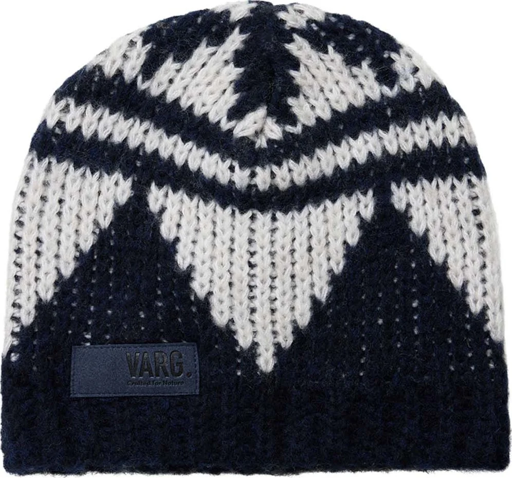 Varg Unisex Bräcke Knitted Beanie Dark Blue With Off White v:9603509 Varg Unisex Bräcke Knitted Beanie Dark Blue With Off White v:9603509