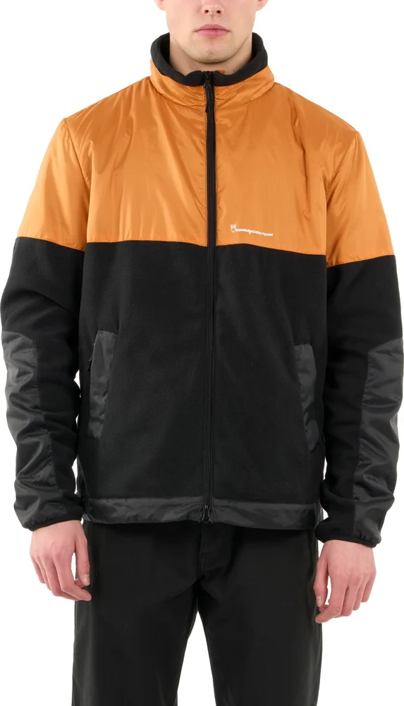 Knowledge Cotton Apparel Men’s Polar Fleece Oversized Zip Sweat With Contrast Rib Stop Black Jet v:9558258 Knowledge Cotton Apparel Men’s Polar Fleece Oversized Zip Sweat With Contrast Rib Stop Black Jet v:9558258