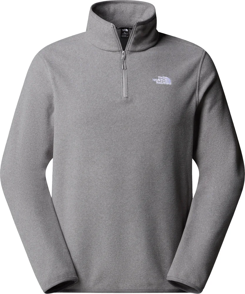The North Face Men's Glacier Fleece 1/4 Zip Jacket TNF Mid Grey Heather v:8858618